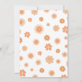 Invitation Baby shower Arc en terre cuite Retro Floral & Boho (Dos)