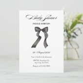 Invitation Baby shower arc noir et blanc (Debout devant)