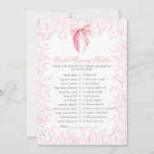 Invitation baby shower arc rose (Devant)