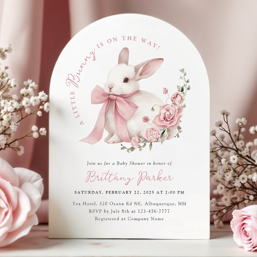 Invitation Baby shower Arch Little Bunny