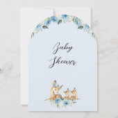 Invitation Baby shower Arché Floral Oh Deer Twins (Dos)