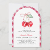 Invitation Baby shower Arche Sucrée Cherry (Devant)