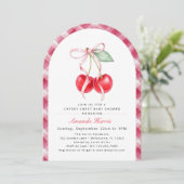 Invitation Baby shower Arche Sucrée Cherry (Debout devant)