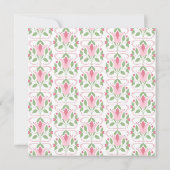 Invitation Baby shower Art déco rose (Dos)