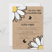 Invitation Baby shower artisanal minimaliste Dainty Daisy (Devant)