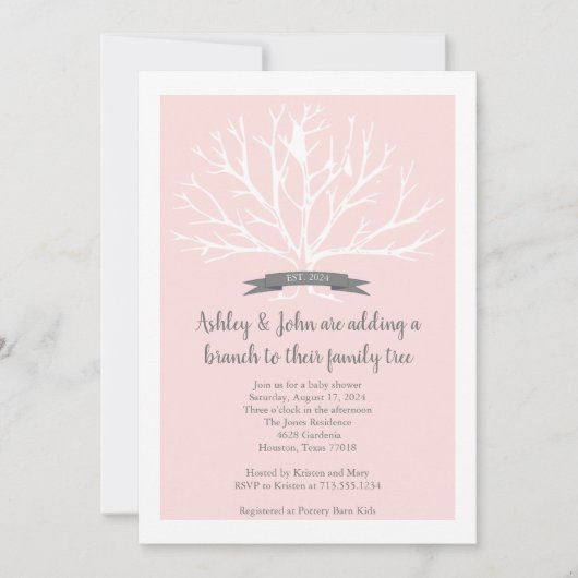 Invitation Baby shower Ashley (Devant)