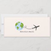 Invitation baby shower, Attente aventure, Voyage (Dos)