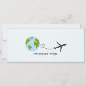 Invitation baby shower, Attente aventure, Voyage (Dos)