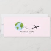 Invitation baby shower, Attente aventure, Voyage (Dos)