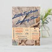 Invitation Baby shower - Atterrissage de Little Explorer bien (Debout devant)