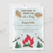 Invitation Baby shower au chocolat de campagne de S'Mores (Devant)