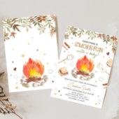 Invitation Baby Shower au feu de camp S'more