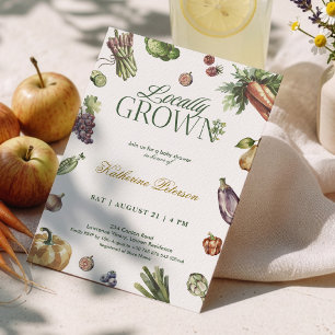 Invitation Baby Shower au Marché de Producteurs Locaux