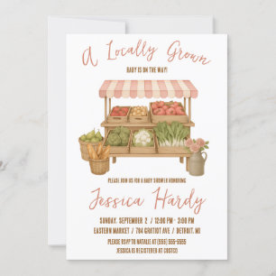 Invitation Baby Shower au Marché de Producteurs Locaux
