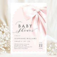 Baby Shower au Ruban à Nœud Rose