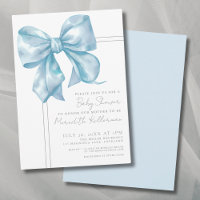 Baby Shower au Ruban Bleu Clair Élégant