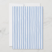 Invitation Baby Shower au Ruban Bleu Simple (Dos)