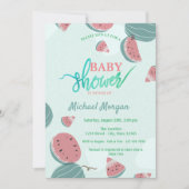 Invitation Baby Shower au thème de pastèque adorable (Devant)