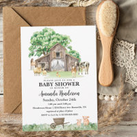 Baby Shower au Thème Ferme Rustique et Animaux pou