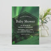 Invitation Baby shower aurora Glacier Northern Lights (Debout devant)