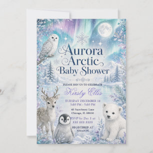 Invitation Baby Shower Aurore Arctique