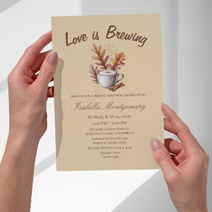 Invitation Baby Shower Automnal Cappuccino