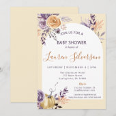 INVITATION BABY SHOWER AUTOMNE (Devant / Derrière)