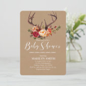 Invitation baby shower automne (Debout devant)