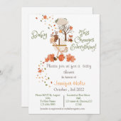 Invitation baby shower automne (Devant / Derrière)