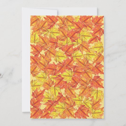 Invitation Baby shower Automne Citrouille Automne Feuilles An (Dos)