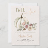 Invitation Baby shower-Automne de la chute dans l'amour Feuil (Devant)