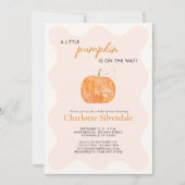 Invitation Baby shower Automne Petit Citrouille (Devant)