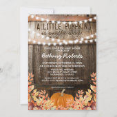 Invitation Baby shower Automne Rustique (Devant)
