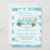 Invitation Baby shower Automne Rustique (Devant)