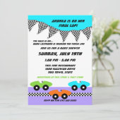 Invitation Baby shower automobile (Debout devant)
