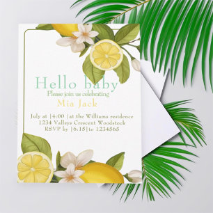 Invitation Baby shower aux agrumes