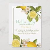 Invitation Baby shower aux agrumes (Devant)