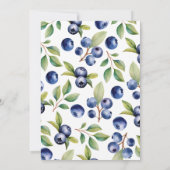 Invitation Baby shower aux bleuets (Dos)