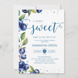 Invitation Baby shower aux bleuets