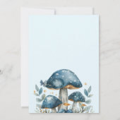 Invitation Baby shower aux champignons bleus (Dos)