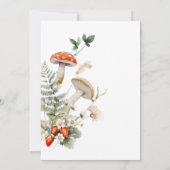 Invitation Baby shower aux champignons et aux fraises (Dos)