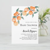 Invitation Baby shower aux couleurs de l'eau (Debout devant)