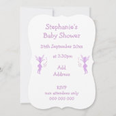 Invitation Baby shower aux fées violettes (Dos)