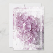 Invitation Baby shower aux fleurs d'Hydrangée rose (Dos)