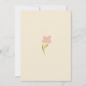 Invitation Baby shower aux fleurs pastel douces (Dos)