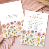 Invitation Baby shower aux fleurs sauvages du Boho rose Paste