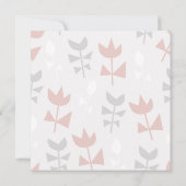 Invitation Baby shower aux fleurs simples pastel doux (Dos)