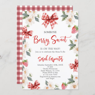 Invitation Baby shower aux fraises