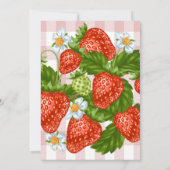 Invitation Baby shower aux fraises | Berry Sweet (Dos)