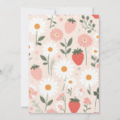 Invitation Baby shower aux fraises | Berry Sweet (Dos)